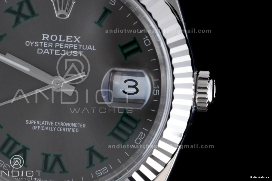SS 41 Edition Green 904L on Steel Dial Clean SH 657 Datejust Bracelet Roman 1:1 Best Durable Gray SS 1029